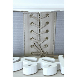 Ceinture de taille grise avec lacet au dos