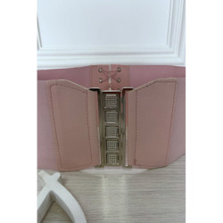 Ceinture de taille rose avec lacet au dos