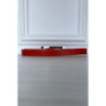 Ceinture rouge fine à longue boucle rectangulaire