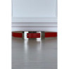 Ceinture rouge fine à longue boucle rectangulaire