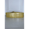 Ceinture jaune élastique à empiècement rectangulaire