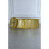 Ceinture jaune élastique à empiècement rectangulaire