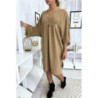 Robe classe camel à manches courtes