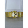Ceinture jaune élastique à empiècement rectangulaire
