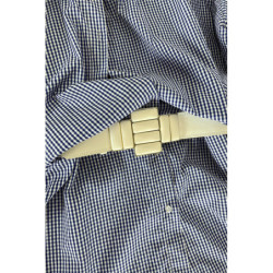 Ceinture blanche à grosse boucle bijoux