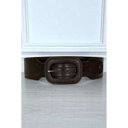 Ceinture tendance marron en simili