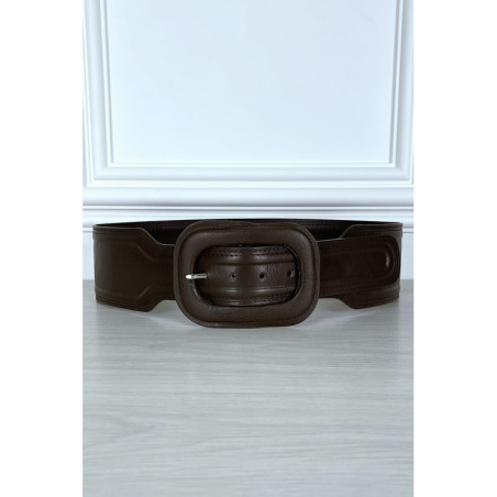 Ceinture tendance marron en simili