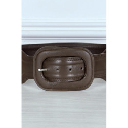 Ceinture tendance marron en simili