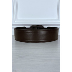 Ceinture tendance marron en simili