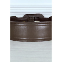 Ceinture tendance marron en simili