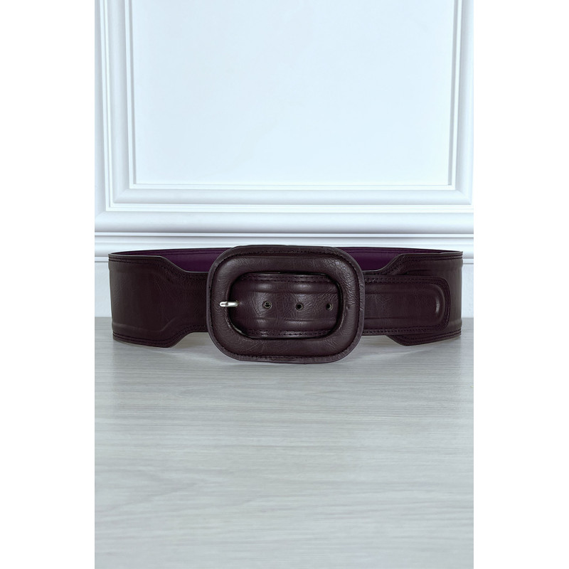 Ceinture tendance violette en simili