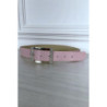 Ceinture simili rose avec boucle rectangle à strass