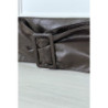 Ceinture marron ajustable en similicuir