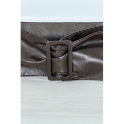 Ceinture marron ajustable en similicuir