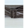 Ceinture marron ajustable en similicuir