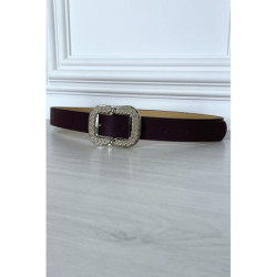 Ceinture violette tendance avec boucle en argent