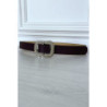 Ceinture violette tendance avec boucle en argent