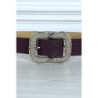Ceinture violette tendance avec boucle en argent