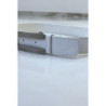 Ceinture blanche à boucle rectangulaire destroy