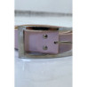 Ceinture rose en simili à boucle rectangulaire