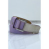Ceinture violette effet python à boucle rectangle