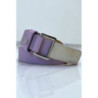 Ceinture violette effet python à boucle rectangle