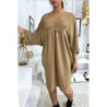 Robe classe camel à manches courtes
