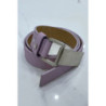 Ceinture violette effet python à boucle rectangle