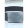 Ceinture grise large à boucle en verre rectangle