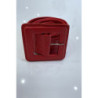 Ceinture rouge style matelassé boucle carrée