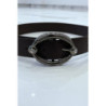 Ceinture marron à boucle ovale avec strass