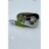 Ceinture verte à boucle ovale asymétrique