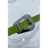 Ceinture verte à boucle ovale asymétrique