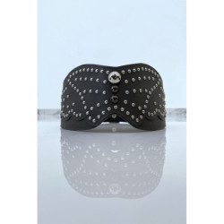 Ceinture à clou en simili cuir gris style bohème rock