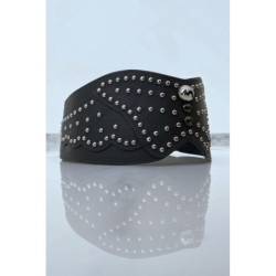 Ceinture à clou en simili cuir gris style bohème rock