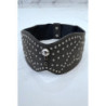 Ceinture à clou en simili cuir gris style bohème rock