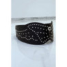 Ceinture à clou en simili cuir marron style bohème rock