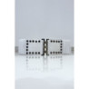 Ceinture blanche avec élastique et paillettes. Ceinture femme