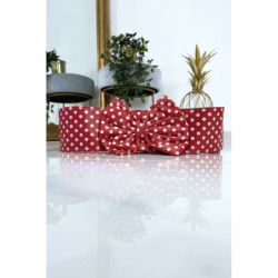 Ceinture rouge en pvc avec noeud papillon