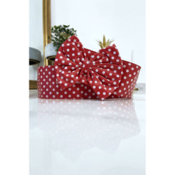 Ceinture rouge en pvc avec noeud papillon