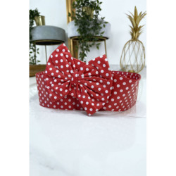 Ceinture rouge en pvc avec noeud papillon