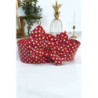 Ceinture rouge en pvc avec noeud papillon