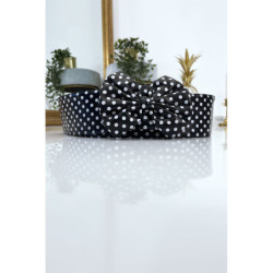 Ceinture noire en pvc avec noeud papillon