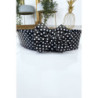 Ceinture noire en pvc avec noeud papillon