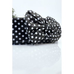 Ceinture noire en pvc avec noeud papillon