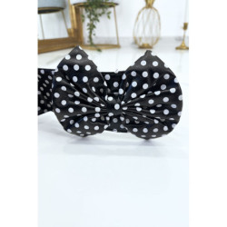 Ceinture noire en pvc avec noeud papillon