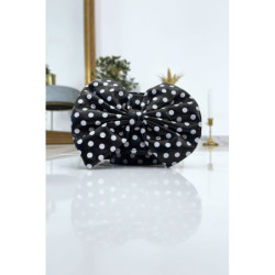Ceinture noire en pvc avec noeud papillon
