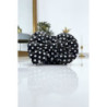 Ceinture noire en pvc avec noeud papillon