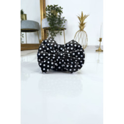 Ceinture noire en pvc avec noeud papillon