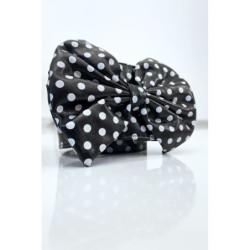 Ceinture noire en pvc avec noeud papillon